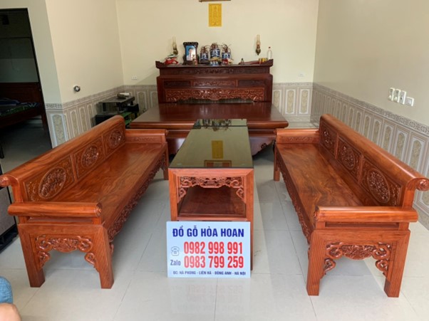 Bộ trường kỷ 4 món gỗ hương đẹp – HÀNG VIP Giá bán:32.000.000 đ