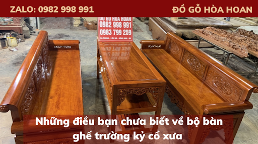 Những điều bạn chưa biết về bộ bàn ghế trường kỷ cổ xưa