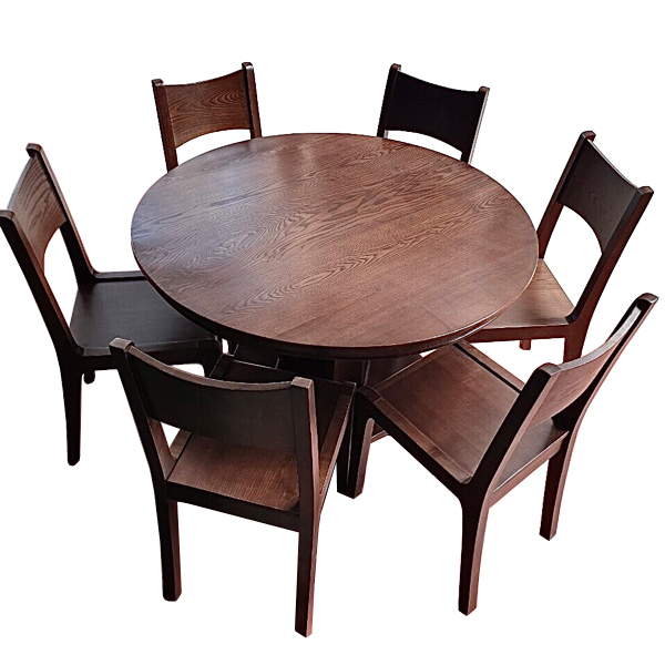 Bộ bàn ăn tròn 6 ghế được sử dụng rất phổ biến 
