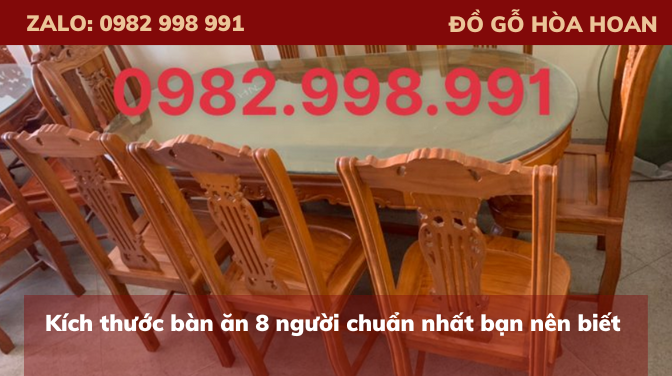 Kích thước bàn ăn 8 người chuẩn nhất bạn nên biết