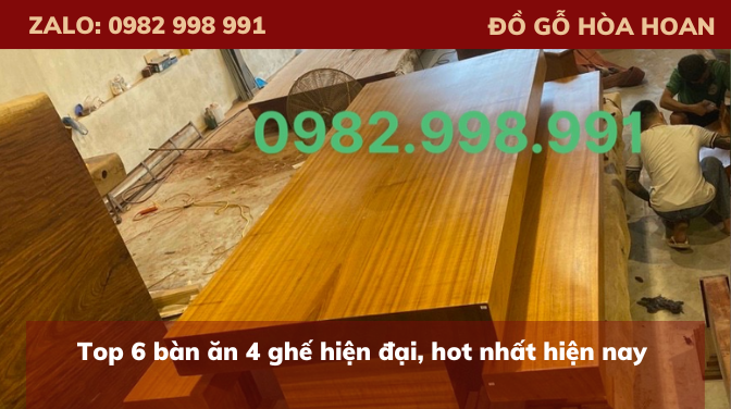 Top 6 bàn ăn 4 ghế hiện đại, hot nhất hiện nay