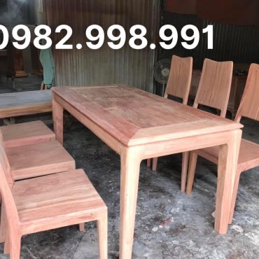 bộ bàn ăn gỗ hương 6 ghế