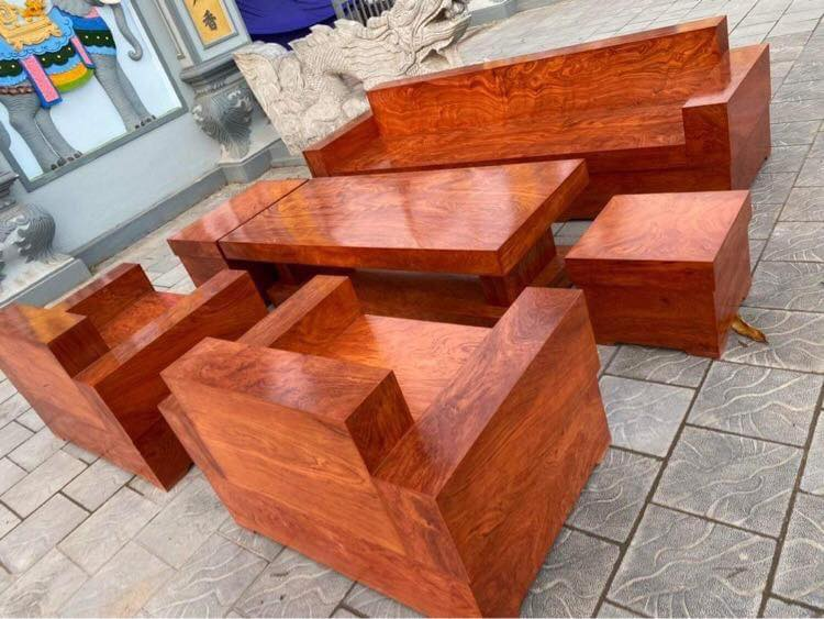 Sofa nguyên khối gỗ hương đá
