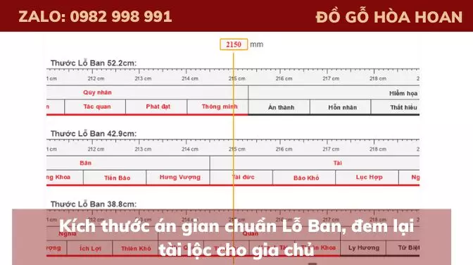 Kích thước án gian chuẩn Lỗ Ban, đem lại tài lộc cho gia chủ