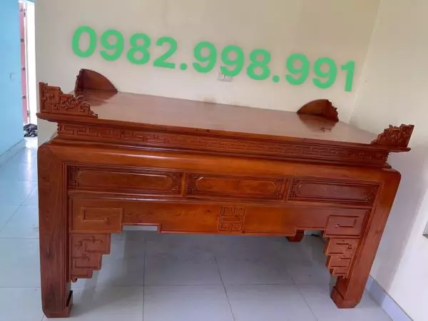 Án gian gỗ hương đá chân 12 dài 1m97 sâu 97cm