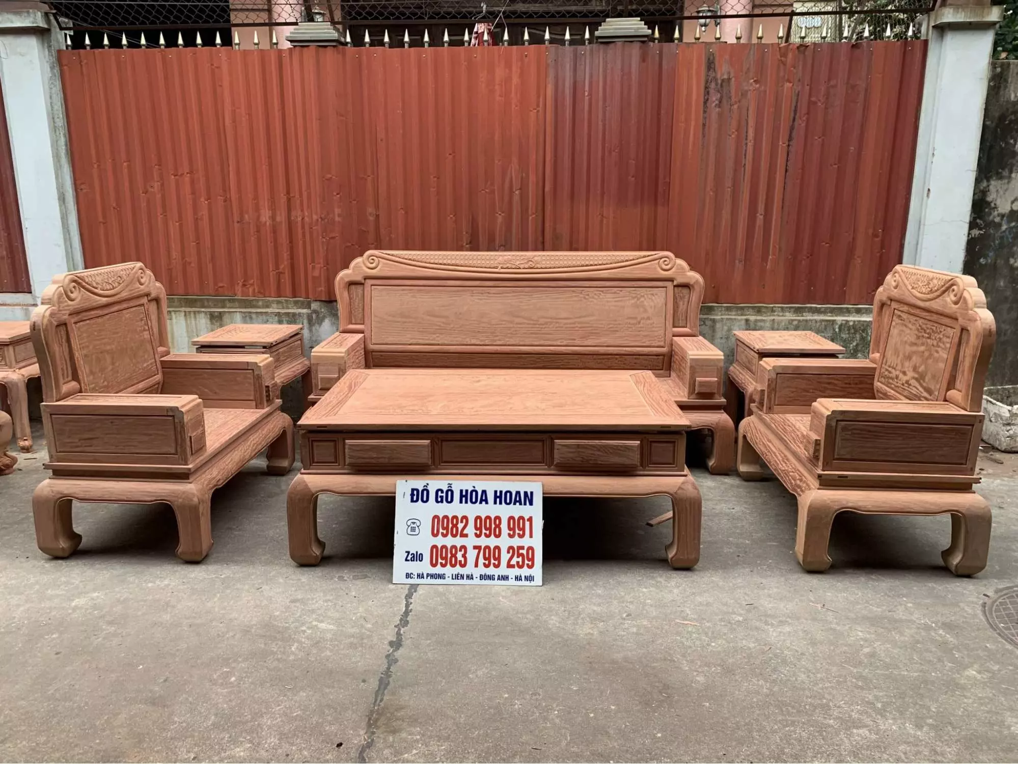 Bộ bàn ghế quốc sắc thiên hương gỗ hương 6 món