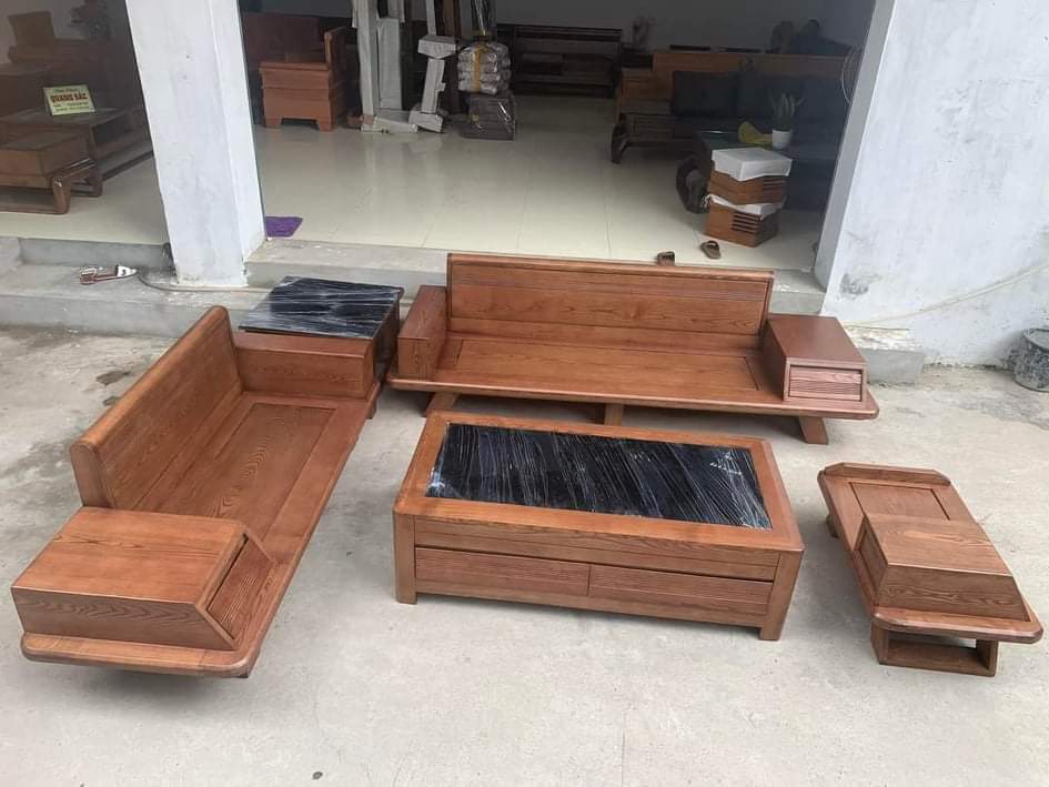 Bộ bàn ghế gỗ phòng khách dưới 15 triệu cổ điển