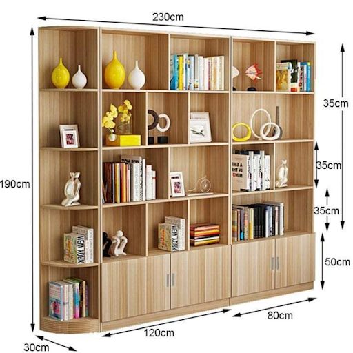 Kệ, tủ, đồ trang trí hợp lý