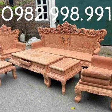 bộ bàn ghế hoàng gia gỗ hương đá