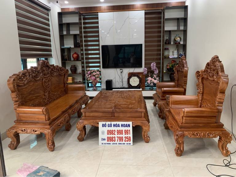 Cách bảo quản bàn ghế gỗ trạm trổ bền đẹp, lâu dài