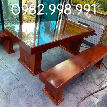 Bộ ghế gỗ gõ nguyên khối