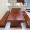 bộ ghế gỗ gõ nguyên khối