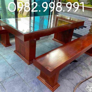 Bộ ghế gỗ gõ nguyên khối