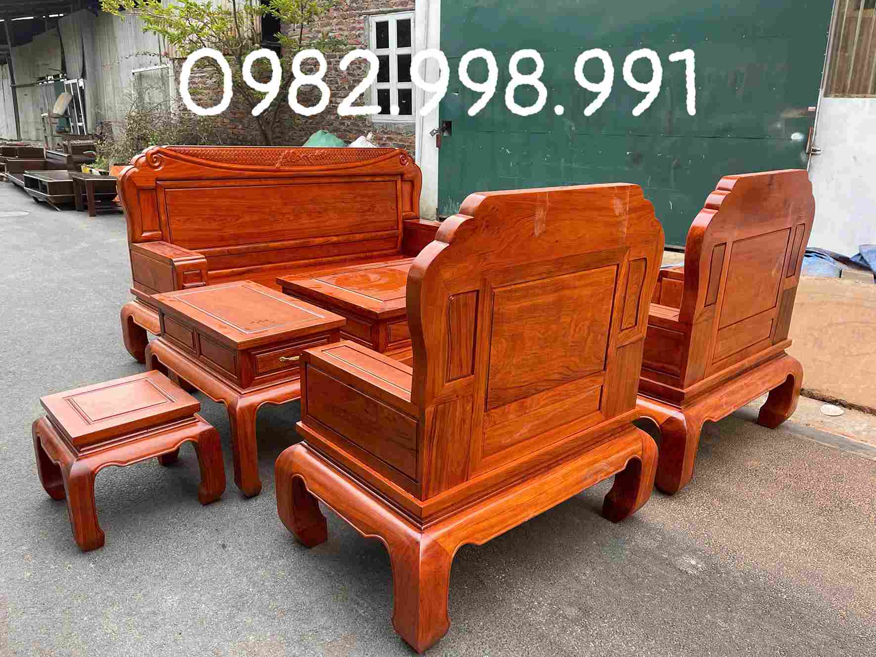 Bộ ghế Quốc sắc thiên hương gỗ hương đá