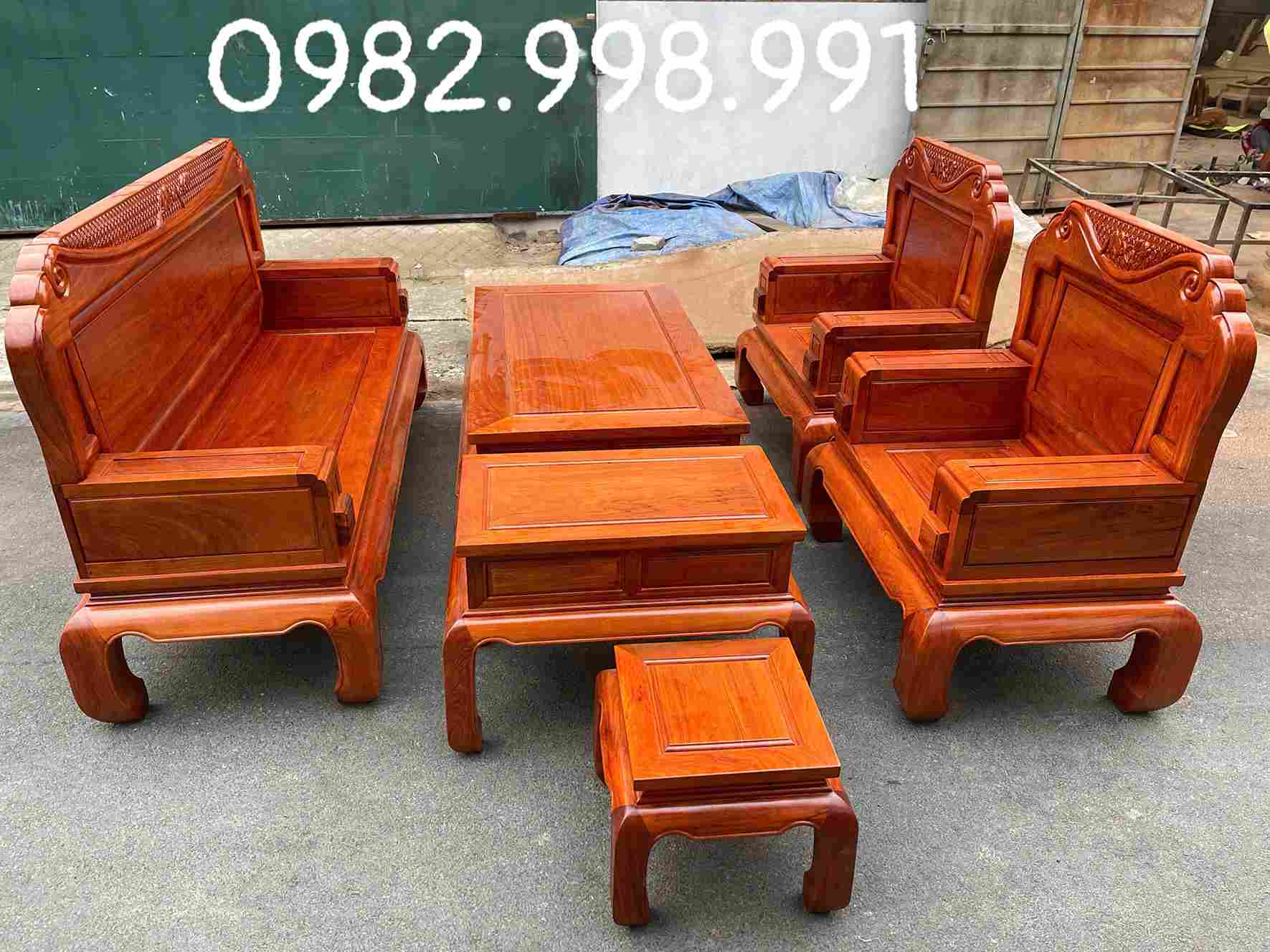 Bộ ghế Quốc sắc thiên hương gỗ hương đá