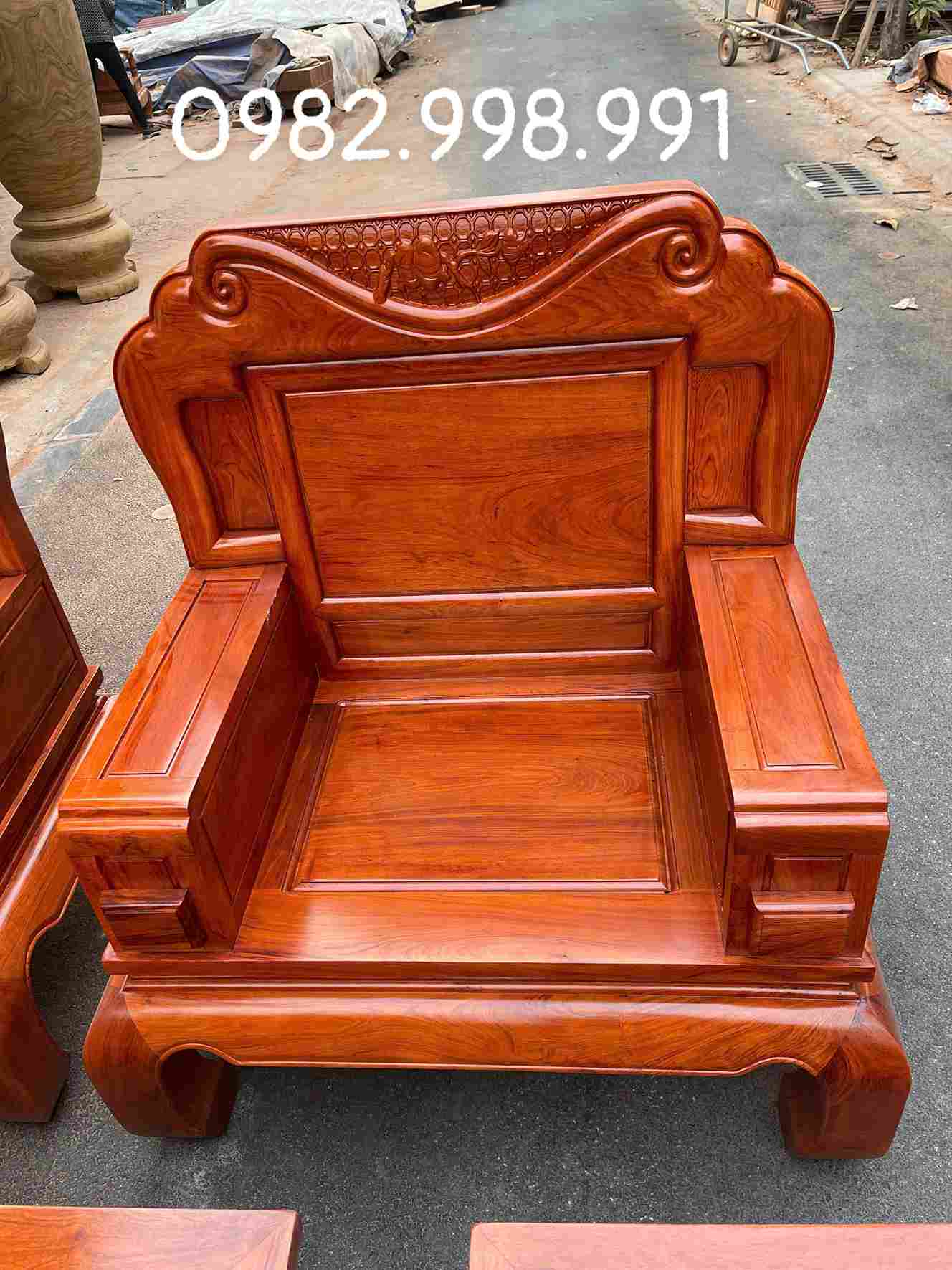 Bộ ghế Quốc sắc thiên hương gỗ hương đá