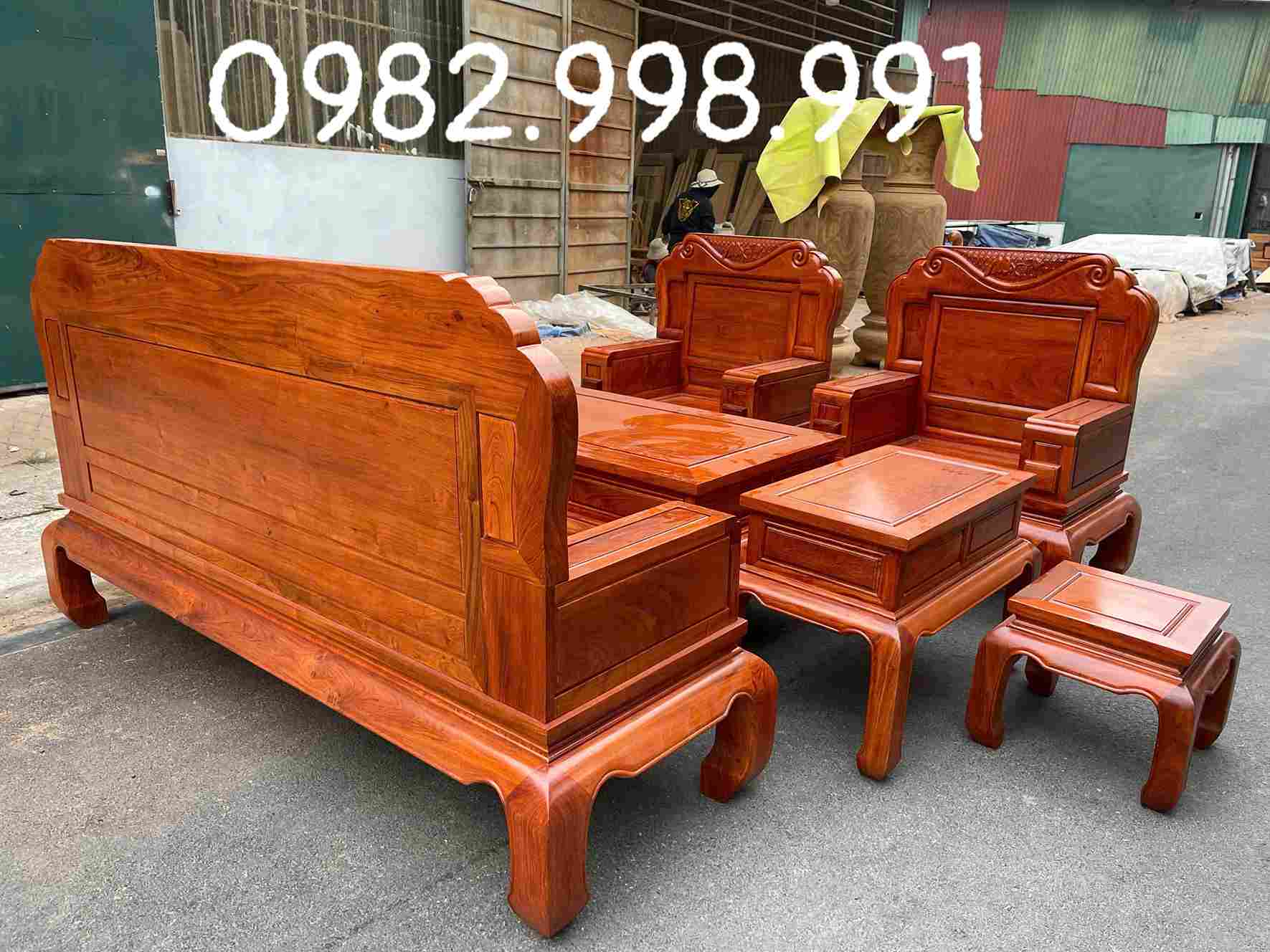 Bộ ghế Quốc sắc thiên hương gỗ hương đá
