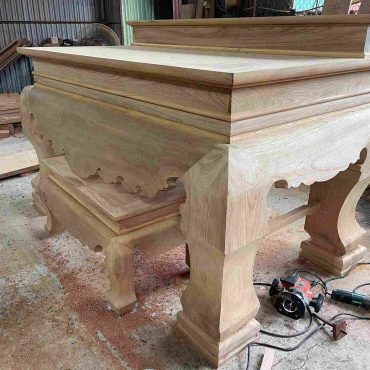 sập thờ chân 26 gỗ gõ