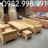 Bộ ghế sô pha gỗ gõ đỏ bộ 6 món