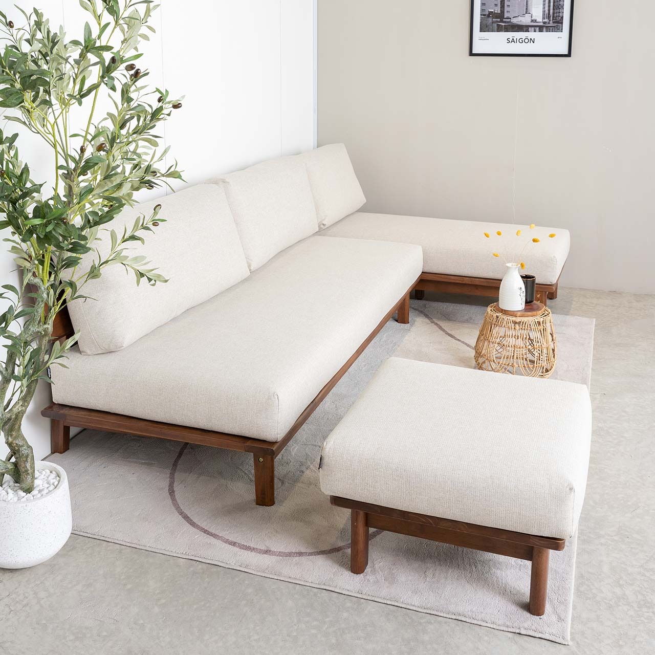 bàn ghế gỗ phòng khách giá 5 triệu