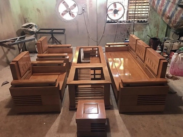 Bộ bàn ghế gỗ sồi phong cách Bắc Âu tối giản tinh tế