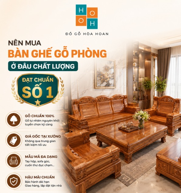 kinh nghiệm mua bàn ghế gỗ phòng khách