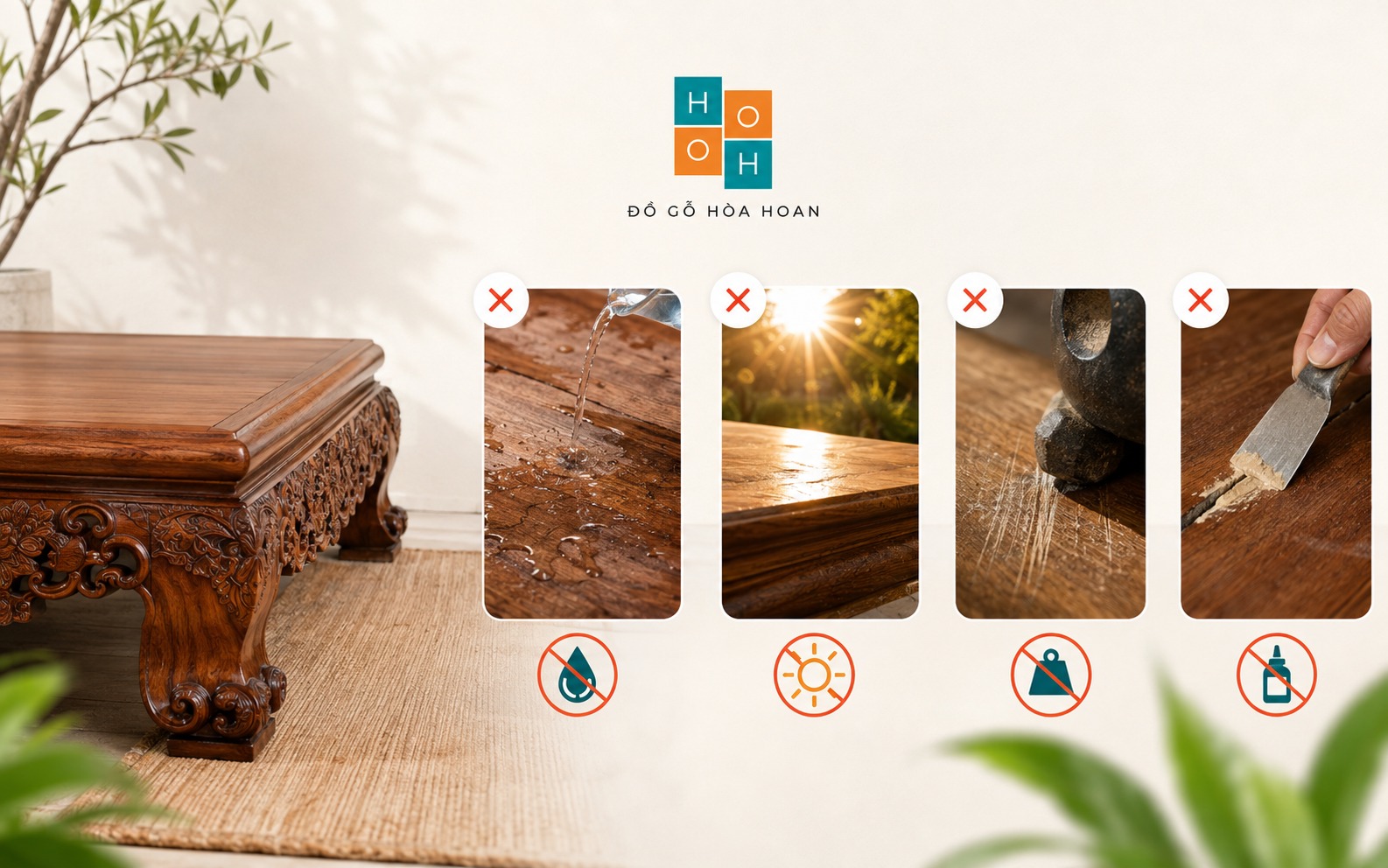 Những sai lầm cần tránh tuyệt đối khi bảo quản sập gỗ