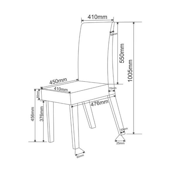 Kích thước tiêu chuẩn của ghế ăn gỗ