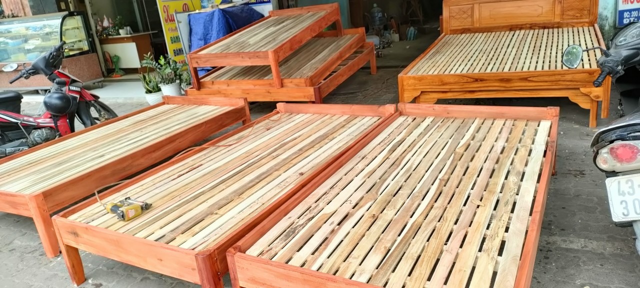 Sập dát gỗ phong cách trẻ trung