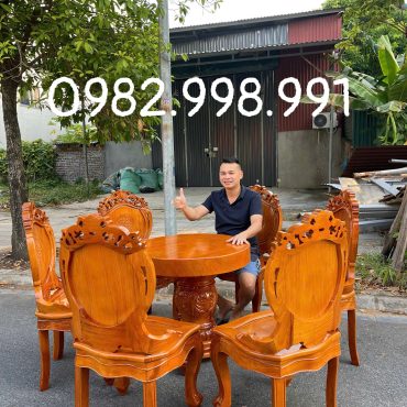 Bàn ăn gỗ gõ 7 món