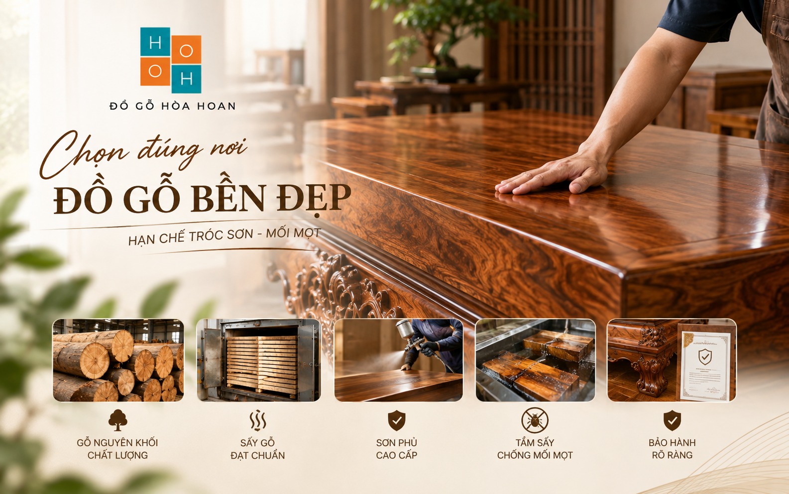 Mua đồ gỗ ở đâu để hạn chế tình trạng tróc sơn, mối mọt?